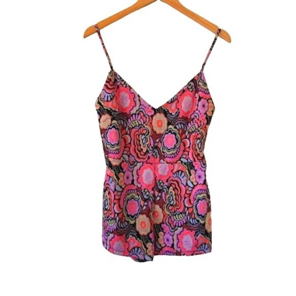 Zara Floral Multicolor Jacquard Knit Sleeveless Romper - Picture 5 of 7